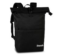 Bench solid Rolltop Rucksack Unisex mit Laptopfach 15 Zoll, 21L, 54x30x14 cm, leicht 480g, gepolstert, verstellbare Gurte, mehrere RV-Fächer, ideal für Alltag, Arbeit, Schule und Reisen (schwarz)