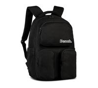 Bench solid Rucksack Unisex mit Laptopfach 14 Zoll, Multi Pocket Design, 43x28x13 cm, 17L, 520g, gepolstert, Trolley-Aufsteckfunktion, ideal für Alltag, Schule, Arbeit & Reisen (schwarz)
