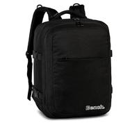Bench solid Under Seat Rucksack Unisex 24L Handgepäck 40x30x20 cm für Ryanair Eurowings, 14“ Laptopfach, Organizer, Trolley-Aufsteckfunktion, gepolstert, ideal für Reisen Alltag Flugzeug (schwarz)