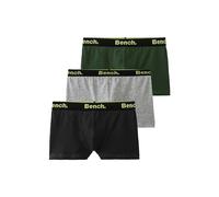 Boxer BENCH. "Boxershorts für Jungen", Jungen, Gr. 170/176, 3 Stk., schwarz (kontrastfarbene details), Jersey, Obermaterial: 92% Baumwolle, 8% Elasthan (LYCRA), unifarben, körpernah, Unterhosen, mit L