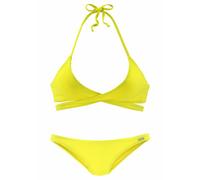 Triangel-Bikini BENCH. Gr. 34, Cup C/D, gelb Damen Bikini-Sets Ocean Blue in Wickeloptik (338735-34)