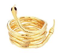 Bendable Snake Bracelet for Women Adjustable Punk Snake Choker - Flexible Multi-Purpose Medusa Necklace Hollween Jewelry（gold）