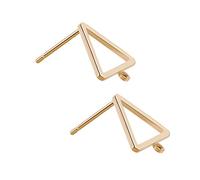 BENECREAT 10 STUCKE 18 Karat Gold uberzogene Ohrstecker Ohrstecker Dreieck Ohrstecker mit Loch fur DIY, Die Entdeckungen - 10.6x10.6mm