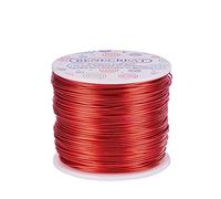 BENECREAT 1mm Aluminiumdraht 150m Lang(492 Füße) Eloxiert Schmuck Handwerk machen Friesen Floral farbigen Aluminium Craft Draht - FireBrick