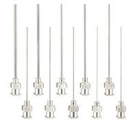 BENECREAT 20PCS 2 Zoll Edelstahl Dispensing Needle, Stumpfe Spritzennadel mit Luer Lock zum Nachfüllen von Klebespritzen, 15/16/17/18/19/20/21/22/23/24G
