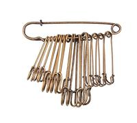 BENECREAT 20PCS Premium Qualitat 4-Gro?e Pack von Sicherheitsnadeln Safety Pins Pack, Beste Nahzubehor Kit fur Babykleidung, Decken, Rocke, Kilts, Gestrick, Kunsthandwerk & Kunst, antike Bronze Farbe