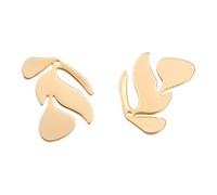 BENECREAT 30 Packungen 18 Karat vergoldete Baumblattzauber Anhänger für DIY Halskette Armband Ohrring Schmuckherstellung, 21x17mm