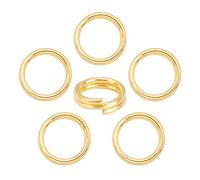 BENECREAT 300Pcs 6mm 14K Gold Jump Ring Jump Ringe Für Schmuckherstellung Gold Open Jump Rings Bulk Für DIY Craft Ohrring Anhänger
