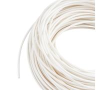 BENECREAT 40m Feste Polsterschnur aus Schaumstoff, 3 mm weißes festes PVC-Kunststoff-Paspelband für Sofa, Stuhl, Tischläufer, Matratze, Vorhangdekoration