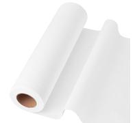 BENECREAT 9.1m x 27cm Web-Baumwolle Bügelvlies Vlieseline, Weiß Mittelgewicht Einseitig Vlies für Blusen Hemden Kragen DIY Nähen