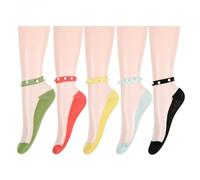 Benefeet Sox Durchsichtige Knöchelsocken Damen Mädchen Dünne Spitzen-Nylon-Kurzsocken Kristallglas Transparente Sommer-Futtersocke, Einheitsgröße