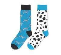 Benefeet Sox Lustige Crew-Socken für Jungen, lustig, gemustert, Sport, athletisch, Baumwolle, bunt, lässig, Kleid, Dalmatiner-Hund, Blau, Einheitsgre