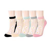 Benefeet Sox Ultradünne Damen-Socken mit Spitze, durchsichtig, niedlich, lustig, Netzstoff, Nylon, niedrig geschnitten - - Medium