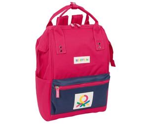 BENETTON CHERRY - Jugendrucksack mit Griffen für Laptops bis 33 cm (13 Zoll), ideal für Jugendliche verschiedener Altersgruppen, bequem und vielseitig, Qualität und Widerstandsfähigkeit, 27 x 19 x 40