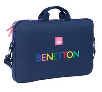 BENETTON DAMERO - Rucksack für Laptops bis 39,6 cm (15,6 Zoll), ideal für Kinder verschiedener Altersgruppen, bequem und vielseitig, Qualität und Widerstandsfähigkeit, 40 x 4 x 27 cm, marineblau, M,