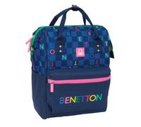 Benetton Damero Rucksack mit Griffen für Laptops bis zu 33 cm (13 Zoll), ideal für Jugendliche verschiedener Altersgruppen, bequem und vielseitig, Qualität und Widerstandsfähigkeit, 27 x 19 x 40 cm,