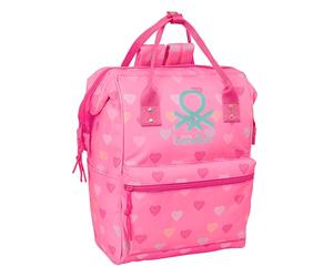 BENETTON HEART Jugend-Rucksack mit Griffen für Laptops bis zu 33 cm (13 Zoll), ideal für Jugendliche verschiedener Altersgruppen, bequem und vielseitig, Qualität und Widerstandsfähigkeit, 27 x 19 x 40