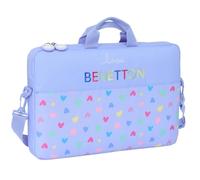 BENETTON Lila - Rucksack für Laptops bis 39,6 cm (15,6 Zoll), ideal für Kinder verschiedener Altersgruppen, bequem und vielseitig, Qualität und Widerstandsfähigkeit, 40 x 4 x 27 cm, Lila, M, Casual