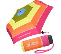 Benetton Regenschirm Rainbow Text - Taschenschirm Ultra Mini Flat - pink