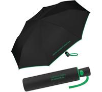 Happy Rain - Benetton Mini AC solid Faltschirm automatic black - Farbe - Schwarz