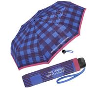 Happy Rain Benetton Super Mini Manuell Taschenschirm Checks blue Karo