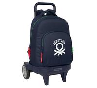Safta Benetton Together 33l 33x45x22cm Wheeled Backpack Blau Kinder