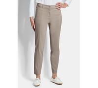 Stoffhose GOLDNER "Bengalinhose LOUISA aus Super Stretch", Damen, Gr. 38, N-Gr, beige, Obermaterial: 67% Baumwolle CO. 28% Polyamid PA. 5% Elasthan EL., Hosen Stoffhose (45043356-38) beige