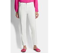 Stoffhose GOLDNER "Bengalinhose LOUISA aus Super Stretch", Damen, Gr. 46, N-Gr, weiß, Obermaterial: 67% Baumwolle CO. 28% Polyamid PA. 5% Elasthan EL., Hosen Stoffhose (93834553-46) weiß