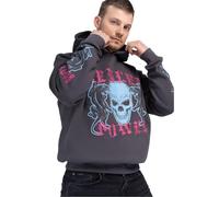 BENLEE Herren Kapuzensweatshirt Oversize Pantera HD Anthracite/Magenta/Sky Blue S 190767