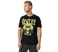 BENLEE Herren T-Shirt Normale Passform Tiger Power, Black/Yellow, L