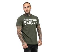 BENLEE Herren T-Shirt Normale Passform Logo, Olive/White, XL