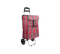 Benson Products Faltbarer Einkaufstrolley mit 2 Rädern, 92 x 34 x 27 cm, Tragkraft 25 kg, Volumen 40 Liter, Karomuster - Ideal für Einkäufe und den Transport von Gegenständen
