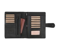 Benthill Arbeitsmappe A5 Echt Leder | Konferenzmappe aus echtem Leder | Reißverschluss Schreibmappe | Dokumentenmappe - Organizer, Farbe:Black (H)