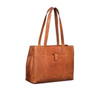 Benthill Damen Tasche Leder - Handtasche aus echtem Rindsleder - Große Schultertasche mit Reißverschluss - Vintage Umhängetasche XL, Farbe:Braun