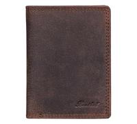 Benthill Herren Geldbörse aus Echt-Leder - Geldbeutel mit RFID-Schutz - Großes Portemonnaie für Herren - Vintage Leder, Farbe:Dark Brown (H)