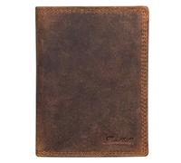 Benthill Herren Geldbörse aus Echt-Leder - Geldbeutel mit RFID-Schutz - Großes Portemonnaie für Herren - Vintage Leder, Farbe:Brown - Tan (H)