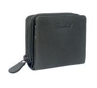 Benthill Kleine Geldbörse Echt Leder | Damen & Herren Portemonnaie mit RFID Schutz | 8 Kartenfächer | Slim-Wallet inkl. Geschenkbox, Farbe:Olive - Grau