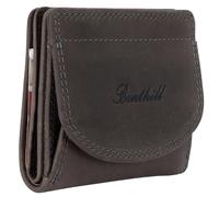 Benthill Kleine Geldbörse Echt Leder RFID | Portmonee Echtleder Damen & Herren | Minibörse Mini Portemonnaie inkl. Geschenkbox, Farbe:Grau