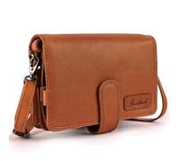 Benthill Reisebrieftasche Echt Leder - Hochwertige Dokumententasche mit RFID Schutz | Damen & Herren Handgelenktasche | Organizer - Brieftasche - Travel Wallet inkl. Geschenkbox, Farbe:Braun