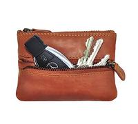 Benthill Schlüsseletui Leder | Schlüsseltasche für Damen & Herren Echt-Leder | Schlüsselmäppchen aus echtem Rindsleder inkl. Geschenkbox, Farbe:Braun