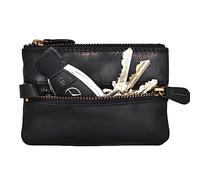 Benthill Schlüsseletui Leder | Schlüsseltasche für Damen & Herren Echt-Leder | Schlüsselmäppchen aus echtem Rindsleder inkl. Geschenkbox, Farbe:Schwarz