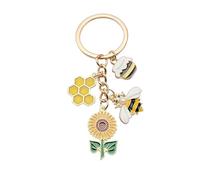 Benust Schlüsselanhänger Damen Sonnenblume Bienen Geschenke für Frauen Teenager Mädchen - Taschen Anhänger Schlüsselanhänger Süß Bag Charms