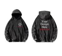 Benutzerdefinierter Hoodie Personalisiert Sweatshirt Entwerfen Sie Ihr Eigenes Logo/Bild/Text Männer Frauen DIY Hoodies Vintage Baumwolle Lässig Harajuku Streetwear Custom Hoodie,XXL