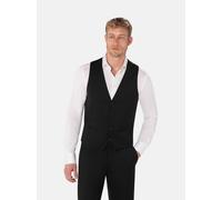 Benvenuto Anzugweste Herren Modern Fit Wolle schwarz, 56