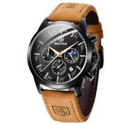 BENYAR by Herrenuhr Uhren Herren Wasserdicht Herrenuhren Chronograph m?nner Armbanduhr für Herren Eleganz Lederarmband/Edelstahl Quarz Geburtstags/Weihnachts Gold/Silber/Blau/Schwarz