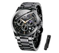BENYAR by Herrenuhr Uhren Herren Wasserdicht Herrenuhren Chronograph m?nner Armbanduhr für Herren Eleganz Lederarmband/Edelstahl Quarz Geburtstags/Weihnachts Gold/Silber/Blau/Schwarz