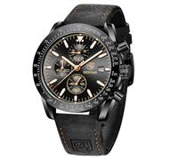 BENYAR by Uhren Herren Chronograph Analog Quarz Armbanduhr Herren Wasserdicht Datum Lederarmband Herrenuhr Mode Lässig Uhr Elegantes Geschenk fur Männer