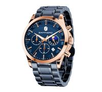 BENYAR by Uhren Herren Edelstahl Armbanduhr Herren Chronograph Analog Quarz Wasserdicht Herrenuhr Leuchtende Datum Mode Lässig Business-Kleid Uhren Elegantes Geschenk fur Männer