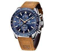 BENYAR Uhren Herren Chronograph Analog Quarz Braun Lederarmband Armbanduhr Herren Wasserdicht Leuchtende Datum Herrenuhr Mode Lässig Sport Business-Kleid Uhren fur Männer Elegantes Geschenk