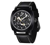 BENYAR - Uhren Herren Uhr Automatik Mechanische Armbanduhr | Lederband | Goldene Bewegung | 45 mm Skeleton Dial | Wasser- und Kratzfest | Elegantes Geschenk für männer